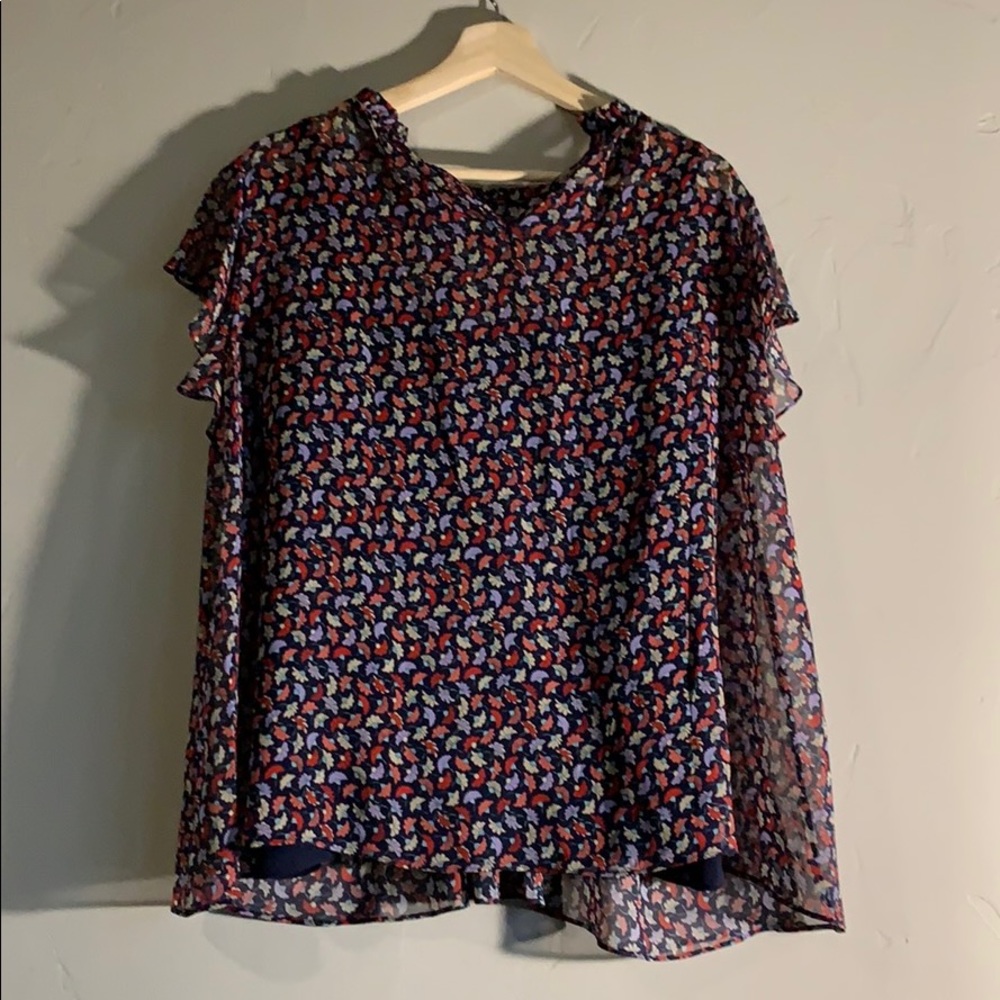 Shoshanna Floral Juniper Blouse from Anthropology